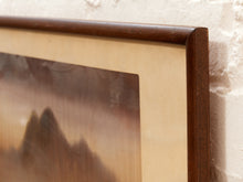 Load image into Gallery viewer, Japanese Seaside Painting on Silk Pagoda Temple
