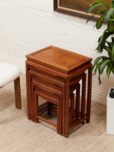 Load image into Gallery viewer, Mid-Century Chinese Lacquered Teakwood Ming Style Nesting Tables
