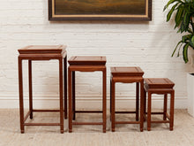 Load image into Gallery viewer, Mid-Century Chinese Lacquered Teakwood Ming Style Nesting Tables
