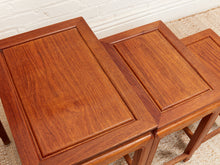 Load image into Gallery viewer, Mid-Century Chinese Lacquered Teakwood Ming Style Nesting Tables
