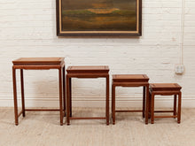 Load image into Gallery viewer, Mid-Century Chinese Lacquered Teakwood Ming Style Nesting Tables
