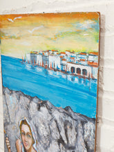 Load image into Gallery viewer, Seaside Figure Figurative Coastal Painting with Woman in White
