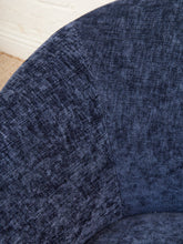Load image into Gallery viewer, Blue Chenille Swivel Chair
