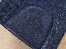 Load image into Gallery viewer, Blue Chenille Swivel Chair
