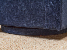 Load image into Gallery viewer, Blue Chenille Swivel Chair
