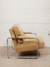 Load image into Gallery viewer, Art Deco Style Vintage Chrome Lounger
