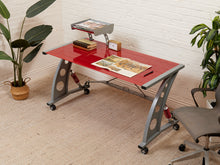 Load image into Gallery viewer, Red Post Modern Desk
