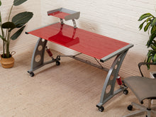 Load image into Gallery viewer, Red Post Modern Desk
