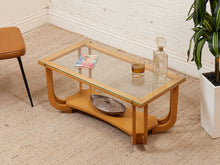 Load image into Gallery viewer, Blonde Mid Century Vintage Coffee Table
