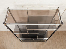 Load image into Gallery viewer, 1970s smoked glass mid-century Etagere Shelf Room Divider
