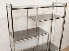 Load image into Gallery viewer, 1970s smoked glass mid-century Etagere Shelf Room Divider
