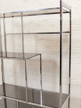 Load image into Gallery viewer, 1970s smoked glass mid-century Etagere Shelf Room Divider
