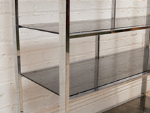 Load image into Gallery viewer, 1970s smoked glass mid-century Etagere Shelf Room Divider
