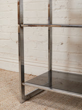 Load image into Gallery viewer, 1970s smoked glass mid-century Etagere Shelf Room Divider
