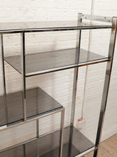 Load image into Gallery viewer, 1970s smoked glass mid-century Etagere Shelf Room Divider
