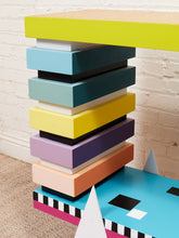 Load image into Gallery viewer, Memphis Style Console Cabinet by Designer Aliyah Rivera
