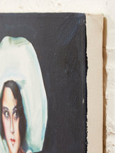 Load image into Gallery viewer, White Hat Portrait Fashion Figure Painting with Art Deco Elegance
