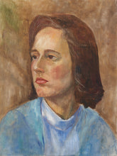 Load image into Gallery viewer, Portrait of Woman in Blue Original Painting
