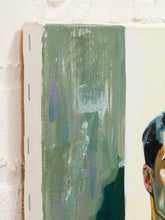 Load image into Gallery viewer, Man in Blue Shirt Figurative Portrait Painting with Loosened Tie
