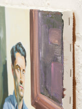 Load image into Gallery viewer, Man in Blue Shirt Figurative Portrait Painting with Loosened Tie
