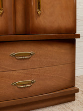 Load image into Gallery viewer, Deco Style Highboy 1950’s Wavy Front Dresser
