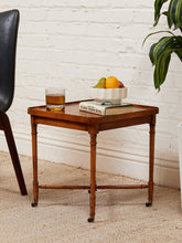 Load image into Gallery viewer, Antique Vintage Square Table on Wheels as found
