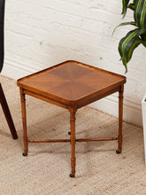 Load image into Gallery viewer, Antique Vintage Square Table on Wheels as found
