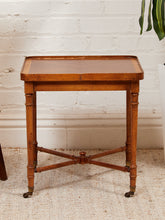 Load image into Gallery viewer, Antique Vintage Square Table on Wheels as found
