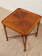 Load image into Gallery viewer, Antique Vintage Square Table on Wheels as found
