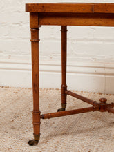 Load image into Gallery viewer, Antique Vintage Square Table on Wheels as found
