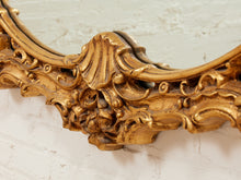 Load image into Gallery viewer, Louis XV Style Gilt Wall Mirror with Rococo Carved Floral Frame

