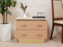 Load image into Gallery viewer, Double Drawer Mid Century Nightstand
