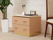 Load image into Gallery viewer, Double Drawer Mid Century Nightstand
