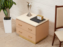 Load image into Gallery viewer, Double Drawer Mid Century Nightstand
