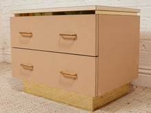 Load image into Gallery viewer, Double Drawer Mid Century Nightstand
