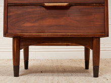 Load image into Gallery viewer, Double Drawer Mid Century Nightstand
