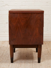 Load image into Gallery viewer, Double Drawer Mid Century Nightstand
