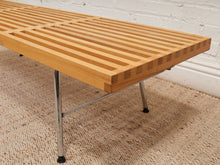 Load image into Gallery viewer, George Nelson Style Platform Bench With Metal Base
