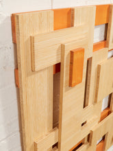 Load image into Gallery viewer, Palm Springs Orange and Wood Brutalist Sculpture
