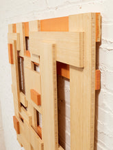 Load image into Gallery viewer, Palm Springs Orange and Wood Brutalist Sculpture
