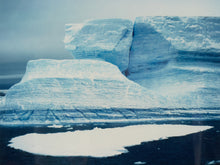 Load image into Gallery viewer, Blue Iceberg Framed Polar Landscape Print in Cool Blue Tones
