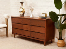 Load image into Gallery viewer, Restored 9 drawer Mid Century Dresser
