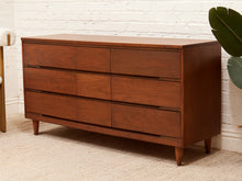 Load image into Gallery viewer, Restored 9 drawer Mid Century Dresser

