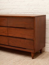 Load image into Gallery viewer, Restored 9 drawer Mid Century Dresser
