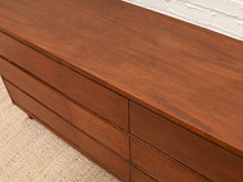 Load image into Gallery viewer, Restored 9 drawer Mid Century Dresser
