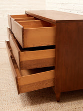 Load image into Gallery viewer, Restored 9 drawer Mid Century Dresser
