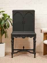 Load image into Gallery viewer, Dark Green Antique Bar Hutch
