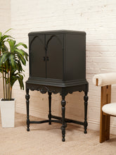 Load image into Gallery viewer, Dark Green Antique Bar Hutch

