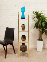 Load image into Gallery viewer, Gold Hollywood Regency Shelf
