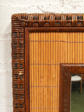 Load image into Gallery viewer, Vintage Bamboo and Rattan Mirror
